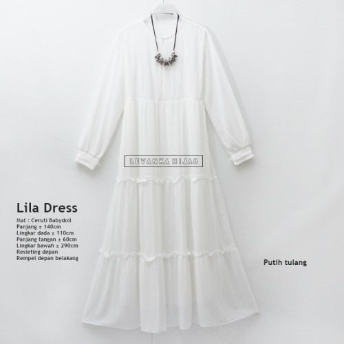 GAi-017 Lila Dress - Gamis Polos Ceruti Babydoll